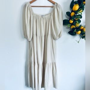 CJLA • square neck midi dress